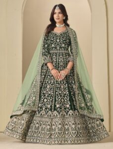 Green Eid Anarkali Suit UK