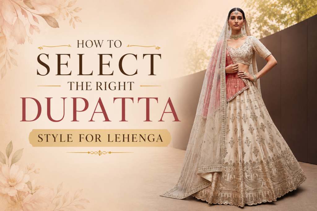 How to Select the Right Dupatta Style for Lehenga